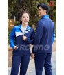 Bộ nỉ thể thao nam MDB-255 navy phối xanh bích